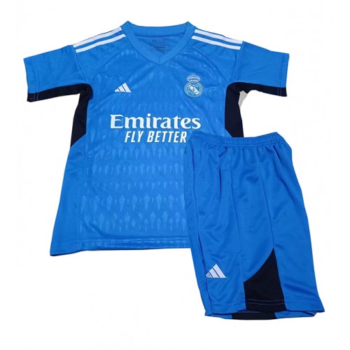 Fotballdrakt Barn Real Madrid Keeper Bortedraktsett 2023-24 Kortermet (+ Korte bukser)